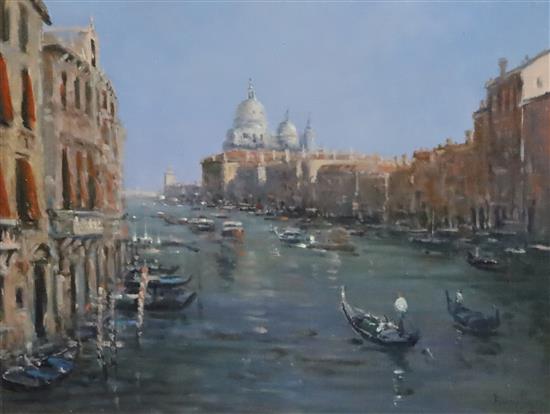 § Brian J. Jones (1945-) The Salute from the Accademia Bridge, Venice 11.75 x 15.5in.